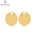 XUPING T000963913 Hot Design Circular Texture Stainless Steel Jewelry Daily Series Female Fashion Simple 14K Gold Color Earring