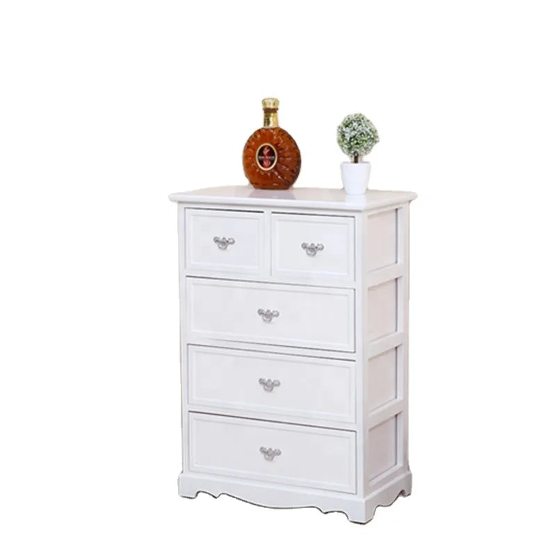 Hot-sale Distressed Green Paulownia Wood Shabby Chic Sideboard Storage Cabinet
