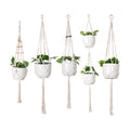 Wholesale Macrame Plant Hangers Crochet Cotton Rope Holders Wood Beads Tassels Various Designs Hanging Planters for Home Garden