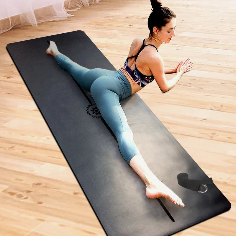 Ecofriendly Nature Rubber 5mm Black Custom Color Waterproof Anti-Slip Yoga Mat
