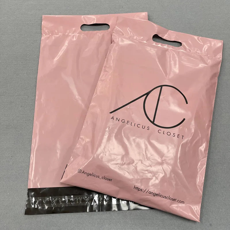 Custom Printed Logo Eco-friendly Self Adhesive With Handle Seal Postal Postage Poly Mailer Shipping Mailing Express Courier Bags