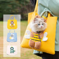 Canvas Bumblebee Pet Carrier Bag Cat/Dog Sling Pouch with Head-Out Design Portable Shoulder Tote for Travel