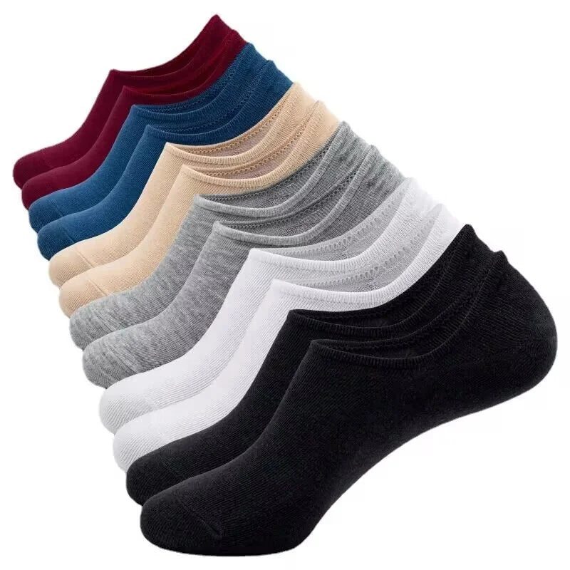 10 Pairs Non Slip No Show Socks Women and Men Low Cut Invisible Liner Ankle Socks