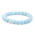 Wholesale Luxury Natural Stone Jewelry Bracelets Stretch Aquamarine Real Crystals Healing Lucky Stones Beaded Bracelet