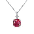 Sterling Silver Necklace Morganite Pendant Box Chains Fashion Versatile Women 925 Silver Jewelry New Link Fine Jewelry Necklaces