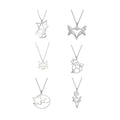 Hollow Out Animal Necklace Fox Gold Necklace Pendant Fashion Stainless Steel Gold Plated Pendant Necklace for Women