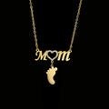 Wholesale Custom Stainless Steel Love Necklace with Gold Plated Heart Pendant Personalized Name for Mom Mother's Day Gift