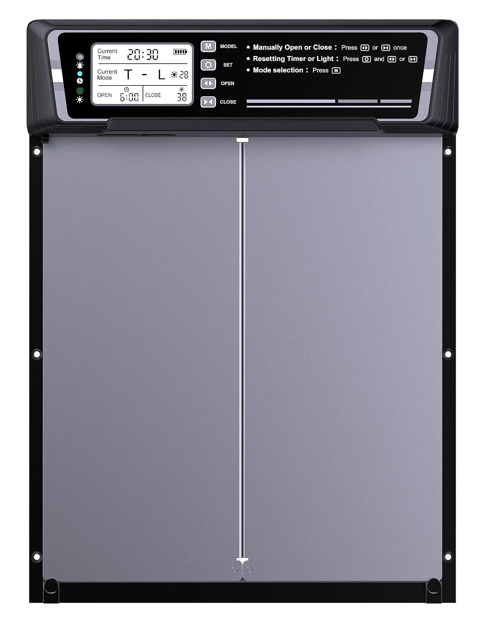 Yun Solar Powered Trapezoidal Door for Automatic Chicken House Remote Control and Timing Features Garden Supply Product