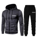 Designer Men Fashion Drawstring Terry Hoodies Sweatpants Warm 2 Piece Set Casual Cozy Fitness Tracksuit