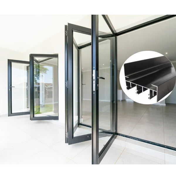 Premium Aluminum Alloy Folding Door Profile Smooth Bending Extruded Section Modern Architectural Material for Glass Folding Door