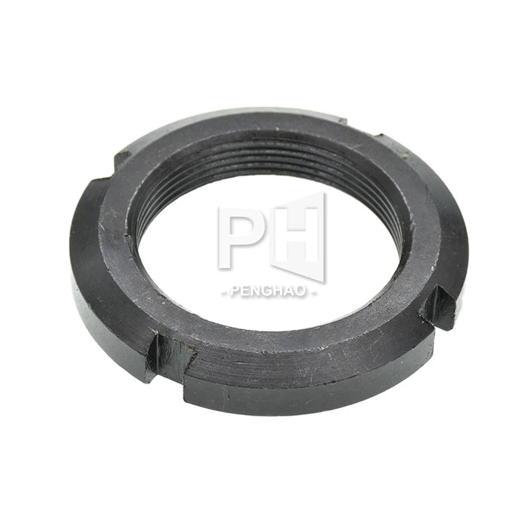 Left Hand Thread DIN981M22 M24 M25 M27 M30 M33 M35 M36 M39 M40 Round Nut Slotted Nut GB812 Four Slot Nut