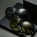 Oversized Fashion Ladies Polarized Photochromic Big Frames Day Night Sunglasses Night Vision Sunglasses Night Driving Glasses