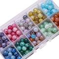 8mm Round Popcorn Jade Crystal Beads 10 Grid Boxed Cracked Glass Rhinestones Loose Sew-On Made in China Anhui Jewelry Making