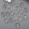 Fashion Antique God Religious Pendants Jewelry Stainless Steel Casting 3D Virgin Mary Charms Pendant Matching Chain Necklace