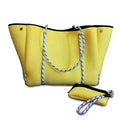 2021 Arrival Women's Customized Gym Sport Handbags Cheap Neoprene Bag Chains SBR Neoprene Fabric Fashion Customized Bucket