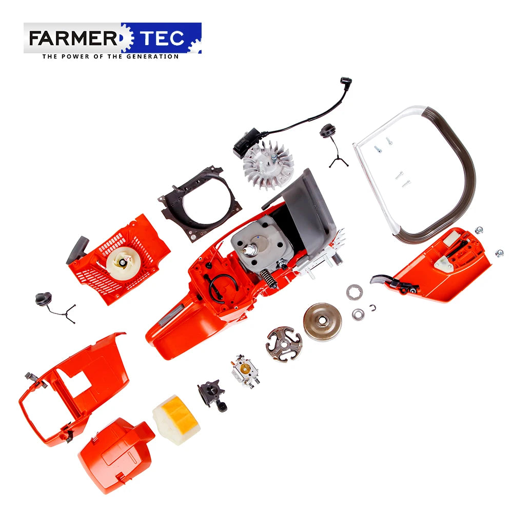 Farmertec Industrial Complete Chainsaw Spare Parts Kit 372XP High Quality OEM Replacement Components 2-Stroke Gas 71CC 1 Year