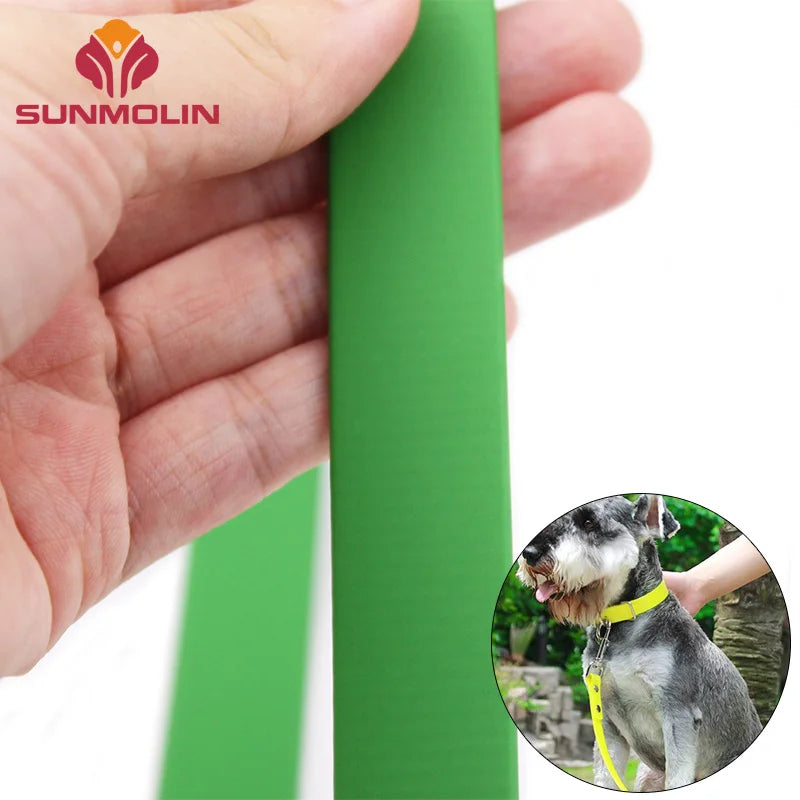 Green 2.5mm 19mm Silicone TPU Nylon Coated Waterproof Eco-Friendly Soft Webbing Strap Custom Smooth Matte Abrasion Resistant