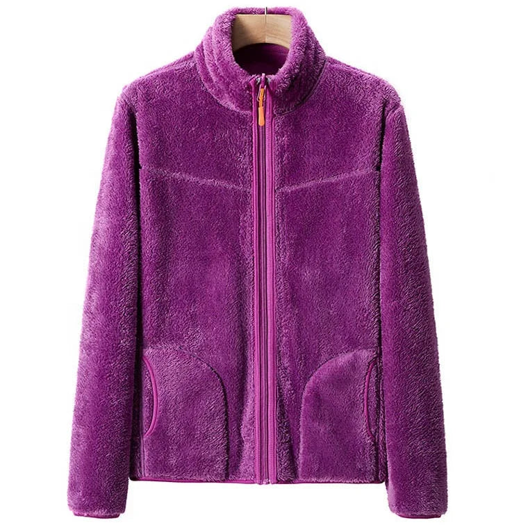 Classic-fit Polar Fleece Zip up Reversible Jacket Fleece Jacket