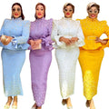 New Design Africa Clothing Turkish Design African Women Dress Luxurious Rhine Stone African Dresses for Women Clothing