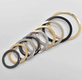 40mm45mm50mm58mm Classic Multi-size Seawater-proof Polished High Quality Flat Rings for Clothing Decoration Swimsuit Accessories