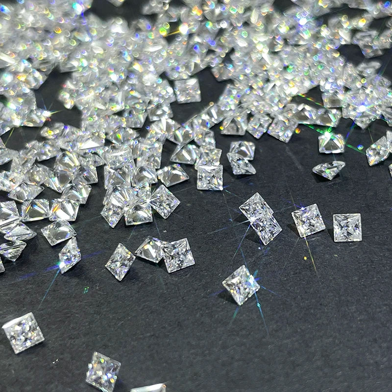 Calibrated Lab Diamond DEF Color Melee Stone Princess Shape Synthetic HPHT Loose Lab Grown Diamond