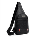New Fashion Pu Waterproof Lightweight Portable Cool Outdoor Cycling Sports Travel Chest Bag Man