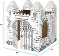 Sunbeauty Play Castle Playhouse Cardboard Playhouse and Craft Activity for Kids Puzzles Toy DIY Coloring Paper Castle