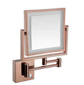 Wall Mounted 2-face Makeup Hotel Bathroom Vanity Mirror With Led Light Magnifying