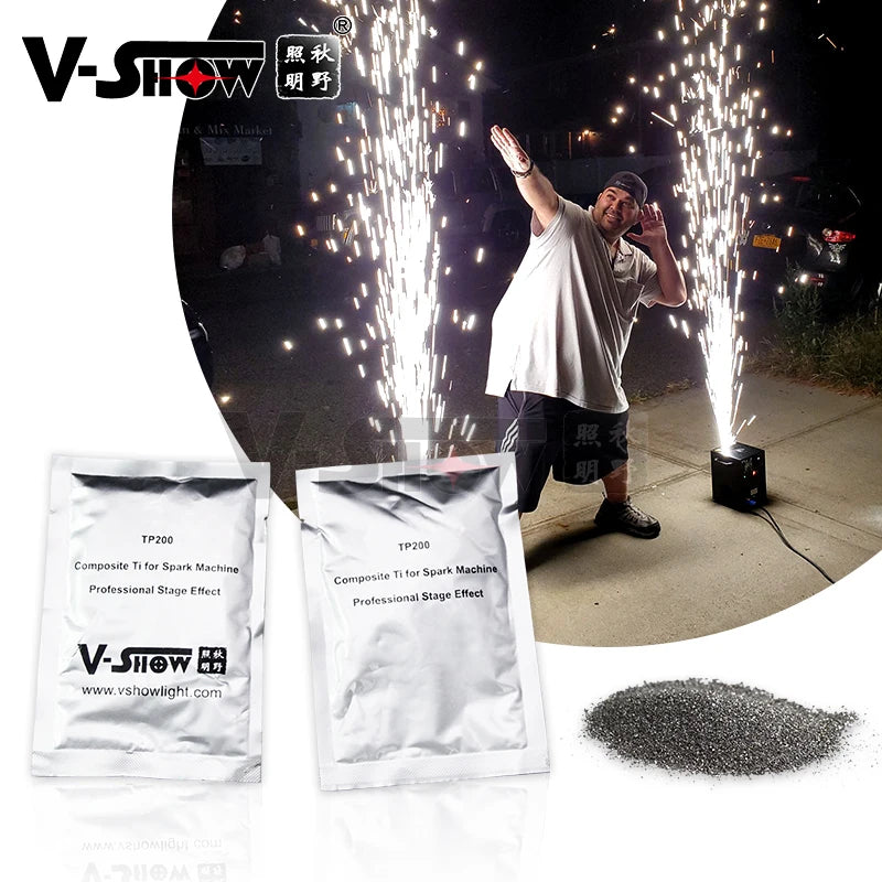 VSHOW 20 Bags Ti Powder 200g Per Bag Material for Cold Sparkler Machine in Wedding Party