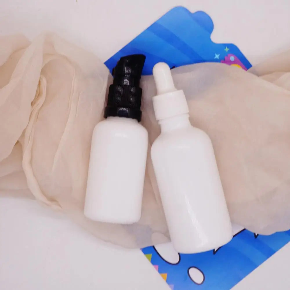 White Porcelain 2 oz 15ml Grass Essential Oil Serum Bottle