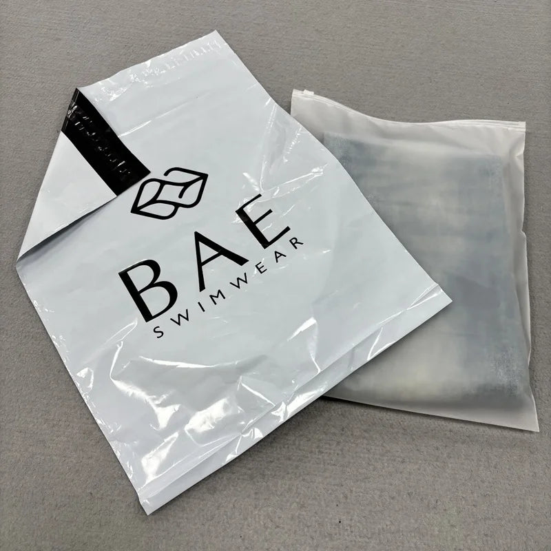 Eco Friendly Poly Mailer Shipping Bag and Clothing Poly Zipper Bags White Shipping Bags for Clothing Custom Logo