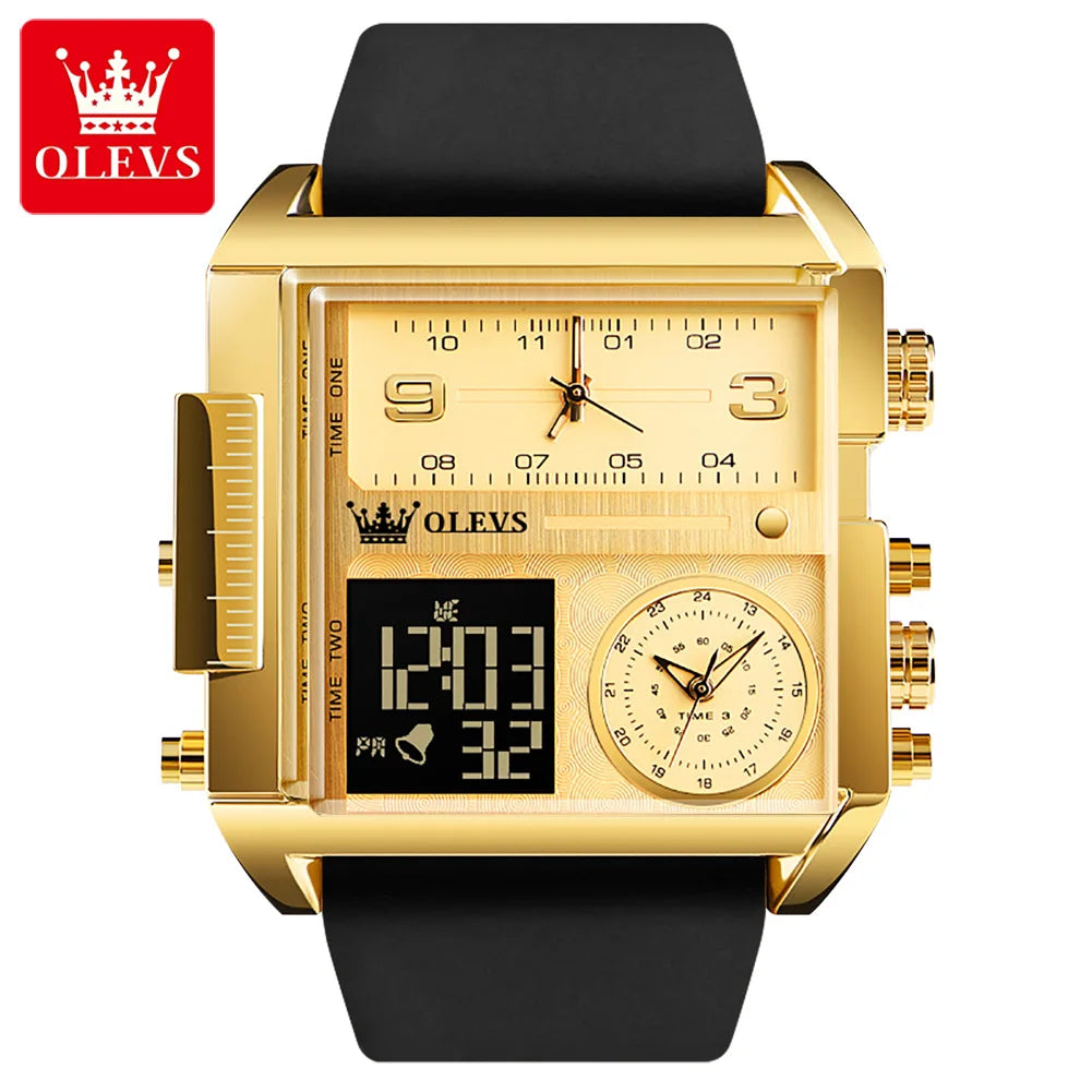OLEVS 1101 New Digital Watch Multifunctional Square Sports Waterproof Watches