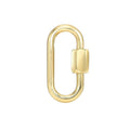 Handmade Women Jewelry Gold Plated Chunky Gold Vermeil Carabiner Pendant Necklaces