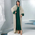 Ramadan Eid Women Kaftan Caftan Dubai Islamic Clothing 2 Pieces Set Plain Design Abaya Turkish Robe