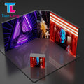 Mobile Exhibition Booth Display Advertising Trade Show Outdoor Portable Aluminum Alloy Frame Tension Fabric Poster Double-Sided