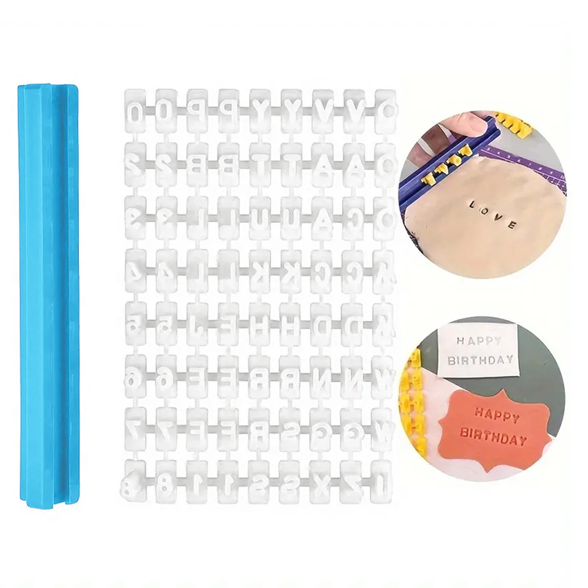 Wholesale Plastic Small Press Stamp Decorating Cake Bread Cookie Fondant Alphabet Letter Shape Cutters Cookie Stamp