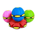 Outdoor UFO for Flying Saucer Interactive Toy with LED Lights-Portable Deformation Design Multi-Color Options
