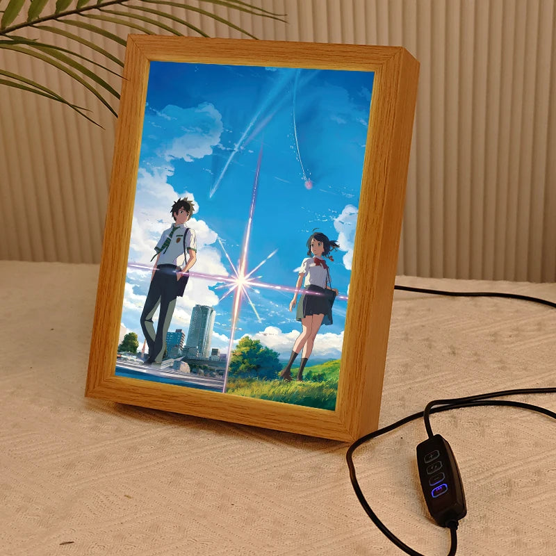 Hot Selling Anime Your Name Lighting Painting Photo Frame Wholesale