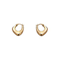 Ins Trendy Gold Plated Women Fashion Irregular Geometric Earrings Waterproof Big Hollow Hoop Earrings