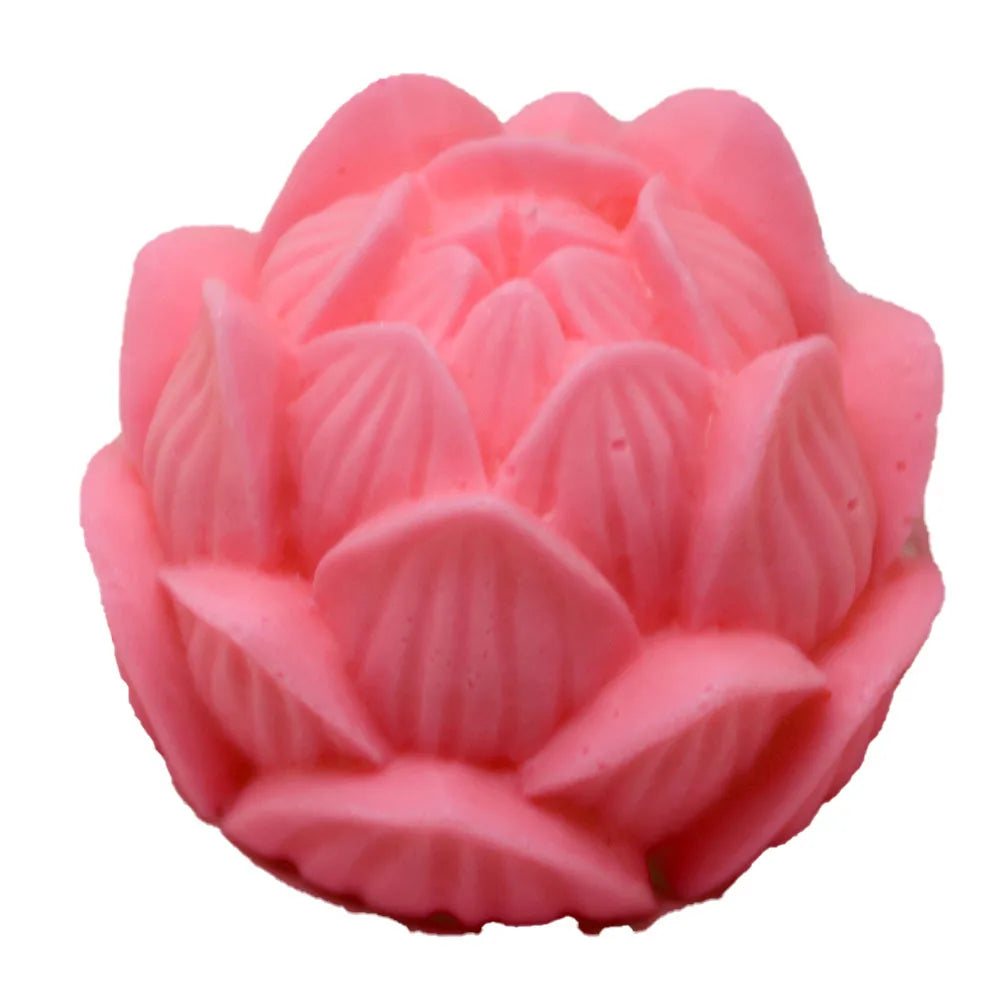 B-5003 Lotus Soap Resin Silicone Candle Mold Aromatherapy Candle DIY Material for 3D Mould