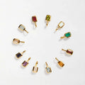 LY Customized High Quality Trendy 18k PVD Gold Plated Classic Colorful Zodiac CZ 12 Birthstone Stainless Steel Hoop Earrings
