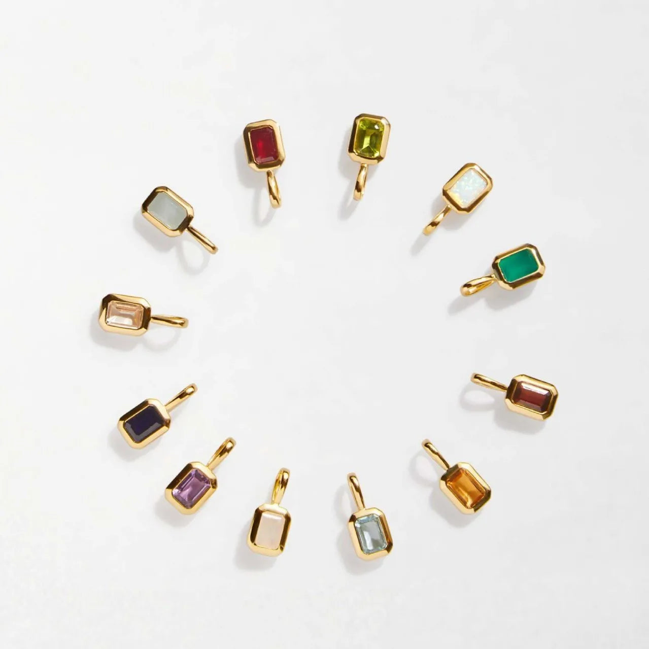 LY Customized High Quality Trendy 18k PVD Gold Plated Classic Colorful Zodiac CZ 12 Birthstone Stainless Steel Hoop Earrings