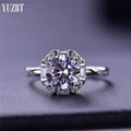 New Arrival Silver 925 Original Brilliant Cut 2 Carat Diamond Test Past D Color Moissanite Wedding Ring for Women Fine Jewelry
