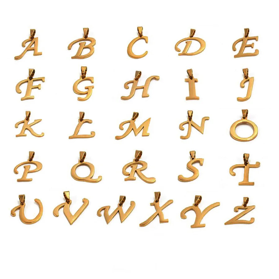 1pcs MOQ Gold Plated Zircon Letter Charms Pendants for Jewelry Making Connector Accessories Cubic Zirconia Initial Pendant