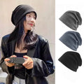 Women Knitted 90% Polyester 10% Spandex Hat Warm Pile Hat Double Layer Turban Slouchy Waffle Beanie
