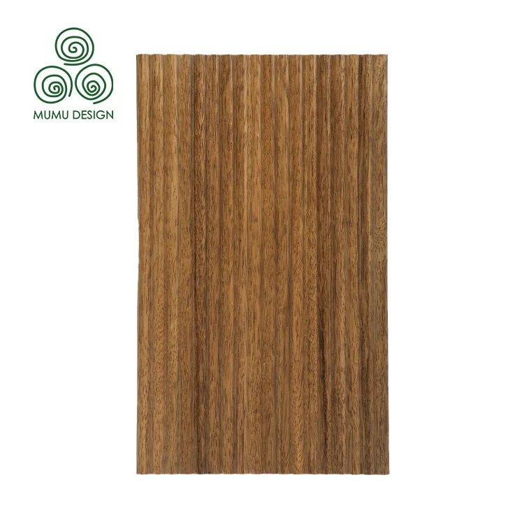 MUMU Laminate Slotted Fluted Paneling Solid Wood Cladding Classic Wooden Frame Wall Panels