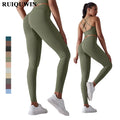 RUIQUWIN 2024 New Fashion Seamless Activewear High Waist Leggings Gym Fitness Set for Women Bra Panties Yoga Sets