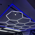 Customized Color Purple Blue Pink Led Honeycomb Hexagon Hex-grid Light Ceiling Detailing Lamp