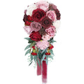Morili Red Purple Droplet Shaped Bride Holding Flowers Studio Photography Props Wedding Decoration Bouquet MB8