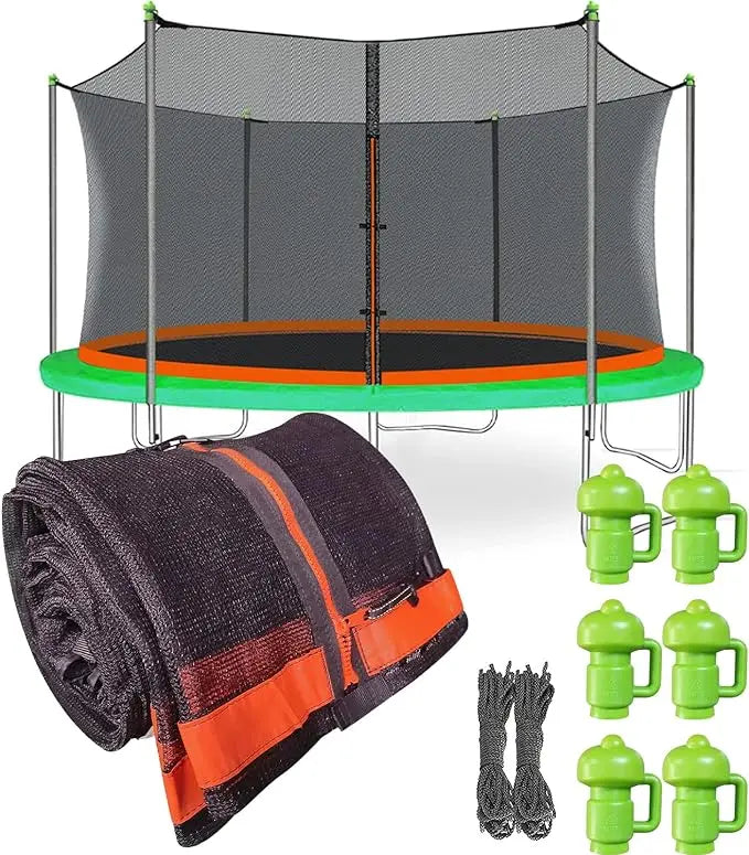 Wellshow Trampoline Net Replacement Round Safety UV Resistant Weather Resistant Breathable Durable Net